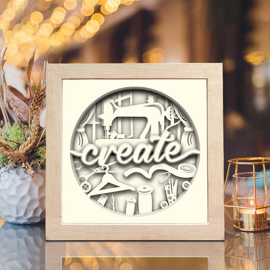 Create Sewing – 3D Shadow Box SVG File for Cricut & Silhouette