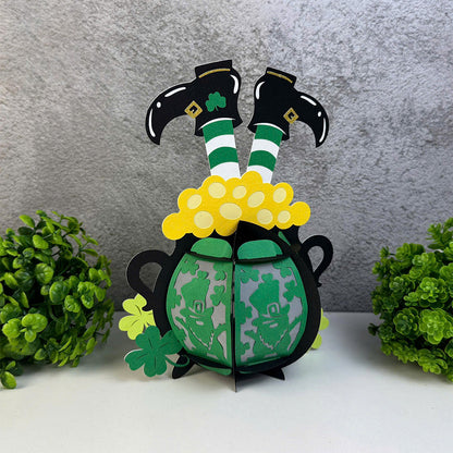 Lucky Cauldron - 3D St. Patrick's Day Paper Cut Lantern File  - Cricut File  - VEKTOR KRAFT