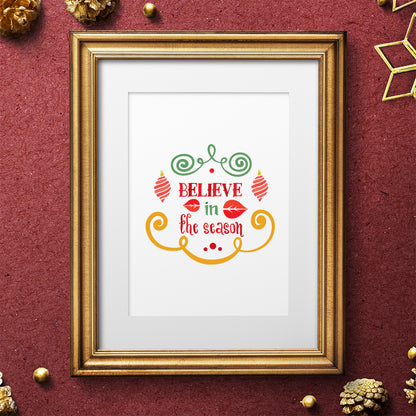 Believe in the Season – 3D Lightbox SVG File for Cricut & Silhouette