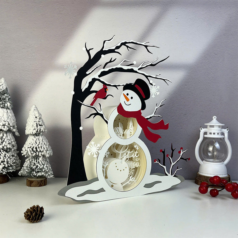 Snowman – 3D Box SVG File for Cricut & Silhouette