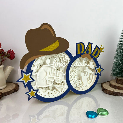 Dad And Son – 3D Box SVG File for Cricut & Silhouette
