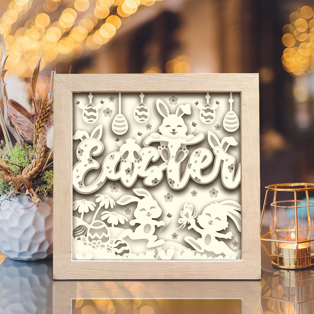 Easter 16 – 3D Shadow Box SVG File for Cricut & Silhouette