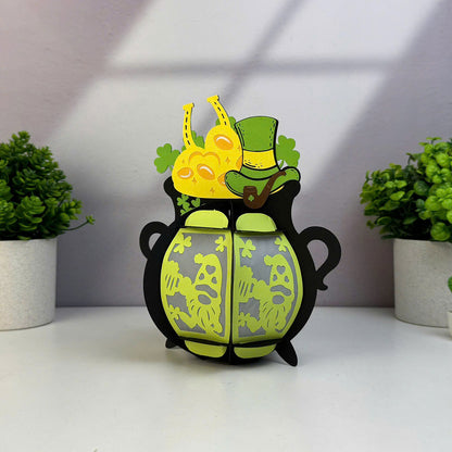 Lucky Pot - 3D St. Patrick's Day Paper Cut Lantern File  - Cricut File  - VEKTOR KRAFT