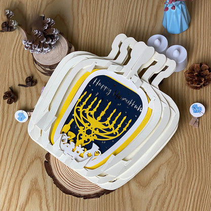 Hanukkah – 3D Pop-Up Card SVG File for Cricut & Silhouette