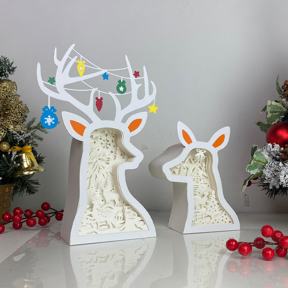 Christmas Deer 2 – 3D Box SVG File for Cricut & Silhouette