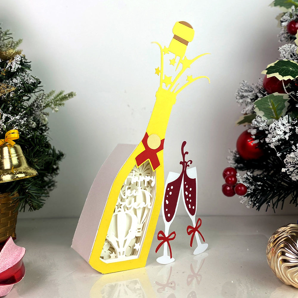 Balloons – 3D Champagne Box  File - Cricut File - VEKTOR KRAFT