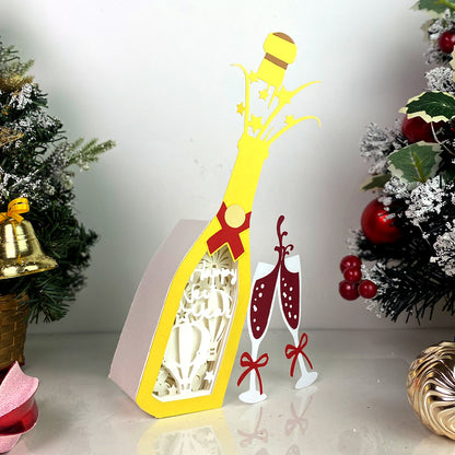 Balloons – 3D Champagne Box  File - Cricut File - VEKTOR KRAFT