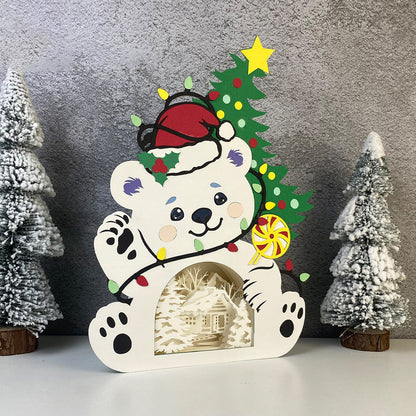 Christmas Bear – 3D Box SVG File for Cricut & Silhouette