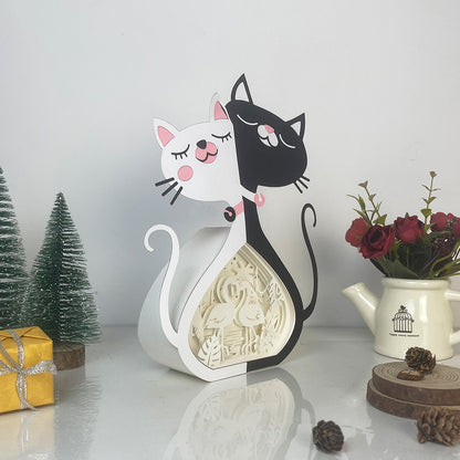 Flamingo Couple – 3D Cat Love Box File - Cricut File - VEKTOR KRAFT