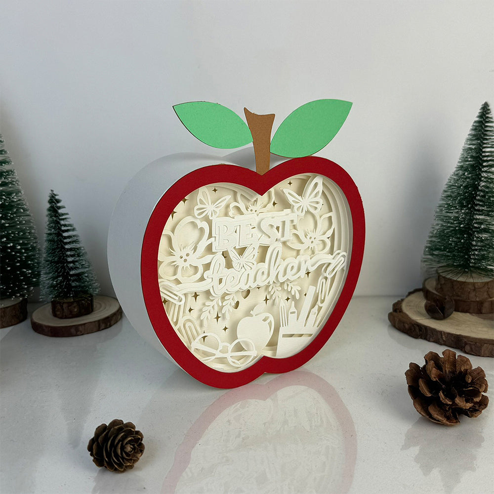 Best Teacher – 3D Box SVG File for Cricut & Silhouette