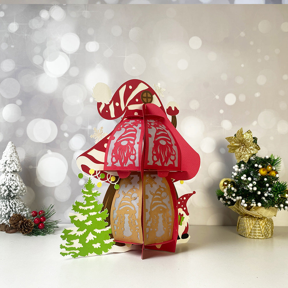 Mushroom Xmas 3 - 3D Christmas Lantern File - Cricut File  - VEKTOR KRAFT