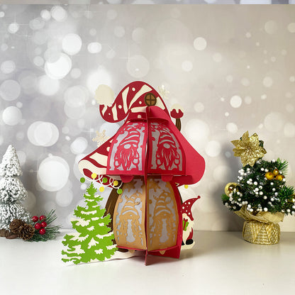 Mushroom Xmas 3 - 3D Christmas Lantern File - Cricut File  - VEKTOR KRAFT