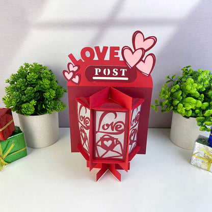 Letter Box Valentine - 3D Valentine Paper Lantern File  - Cricut File  - VEKTOR KRAFT