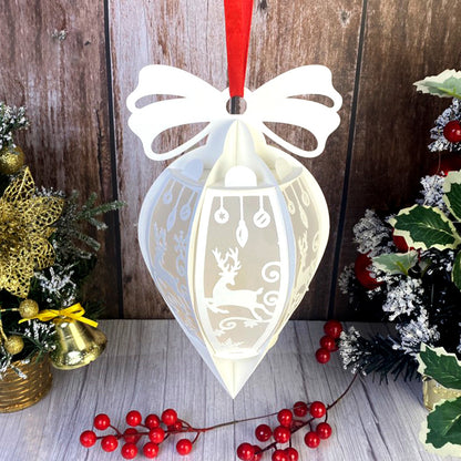 Christmas Deer – 3D Lantern SVG File for Cricut & Silhouette