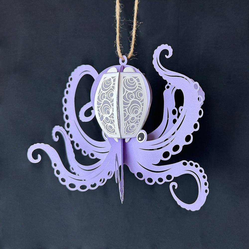 Octopus 1 - 3D Animal Paper Cut Lantern File  - Cricut File  - VEKTOR KRAFT