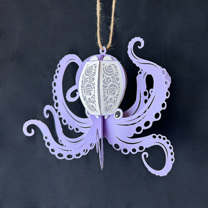 Octopus 1 - 3D Animal Paper Cut Lantern File  - Cricut File  - VEKTOR KRAFT
