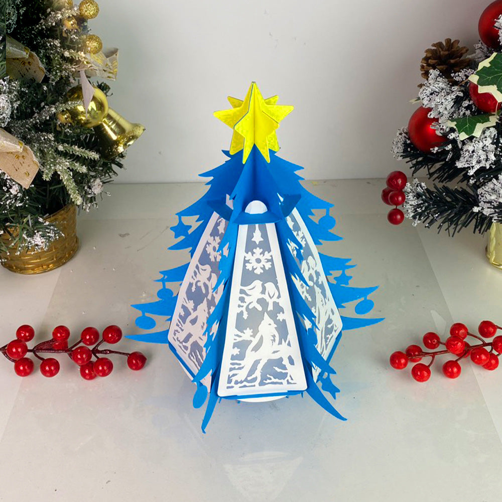 Christmas Bird – 3D Lantern SVG File for Cricut & Silhouette