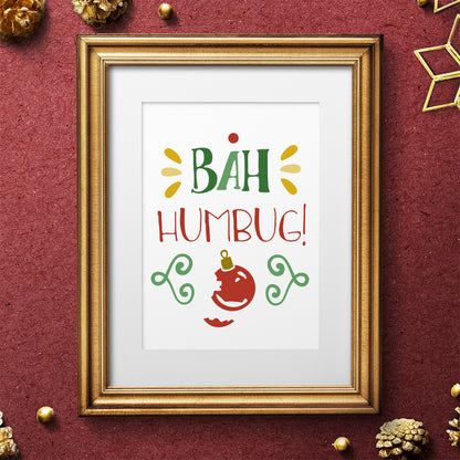 Bah Humbug – 3D Lightbox SVG File for Cricut & Silhouette