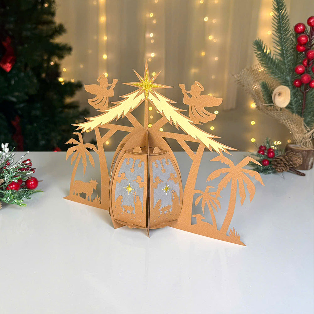 Nativity Scene 1 - 3D Christmas Lantern File - Cricut File  - VEKTOR KRAFT