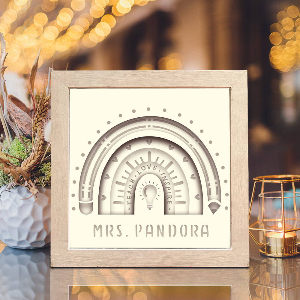 Teacher Gift – 3D Shadow Box SVG File for Cricut & Silhouette