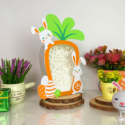 Rabbit Holding Egg – 3D Carrot box 2 File - Cricut File - VEKTOR KRAFT