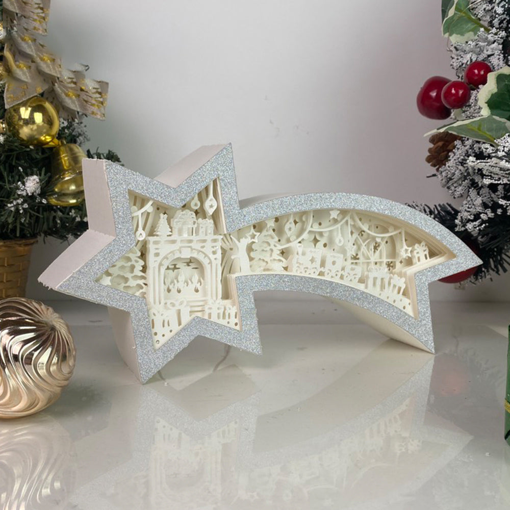 Christmas Fireplace – 3D Box SVG File for Cricut & Silhouette
