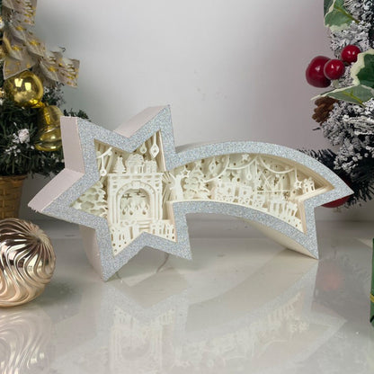 Christmas Fireplace – 3D Box SVG File for Cricut & Silhouette