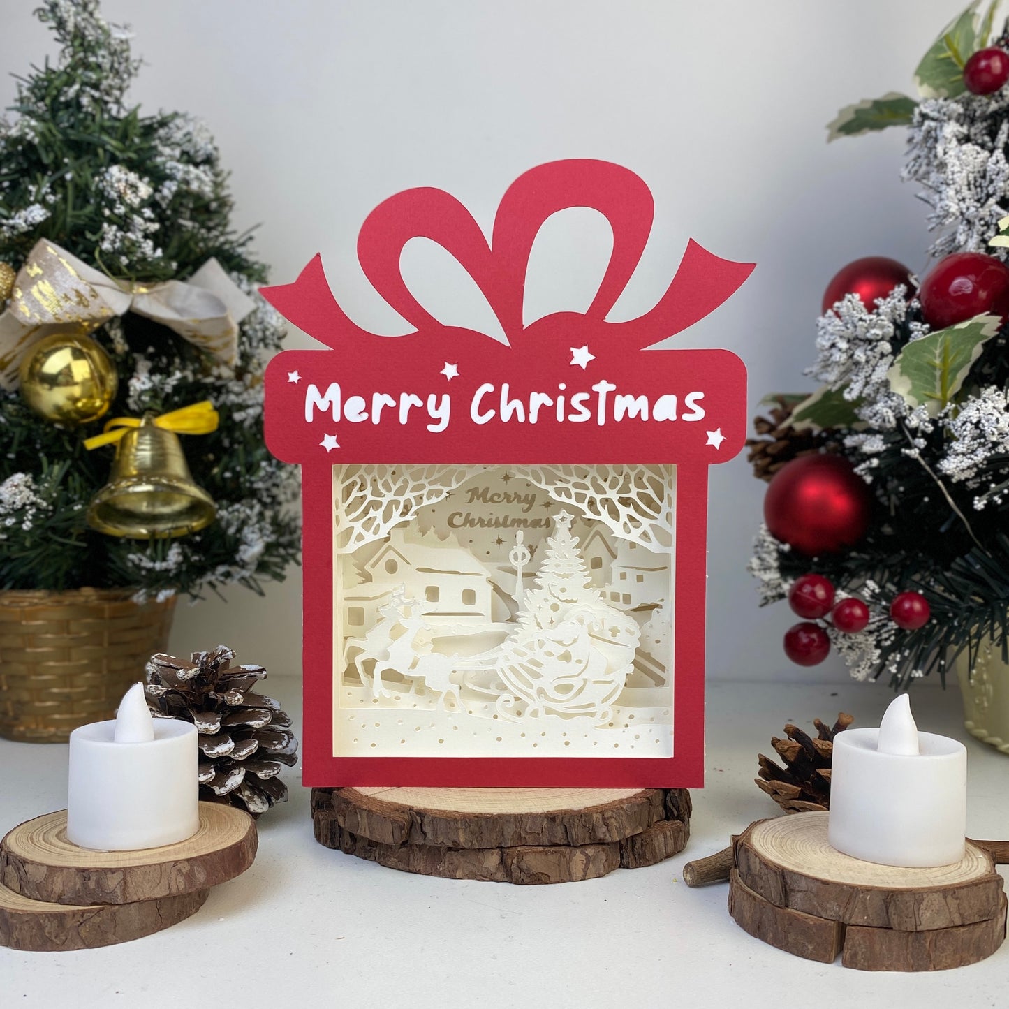 Santa 2 – 3D Box SVG File for Cricut & Silhouette