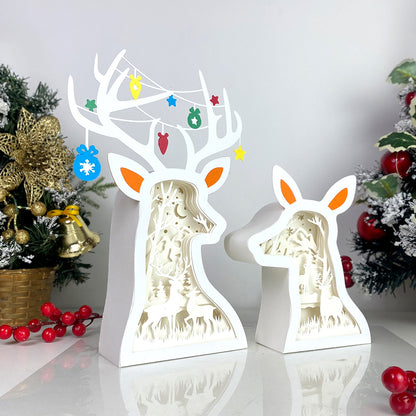 Christmas Deer – 3D Box SVG File for Cricut & Silhouette