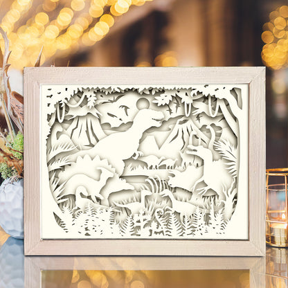 Dinosaur 1 – 3D Lightbox SVG File for Cricut & Silhouette