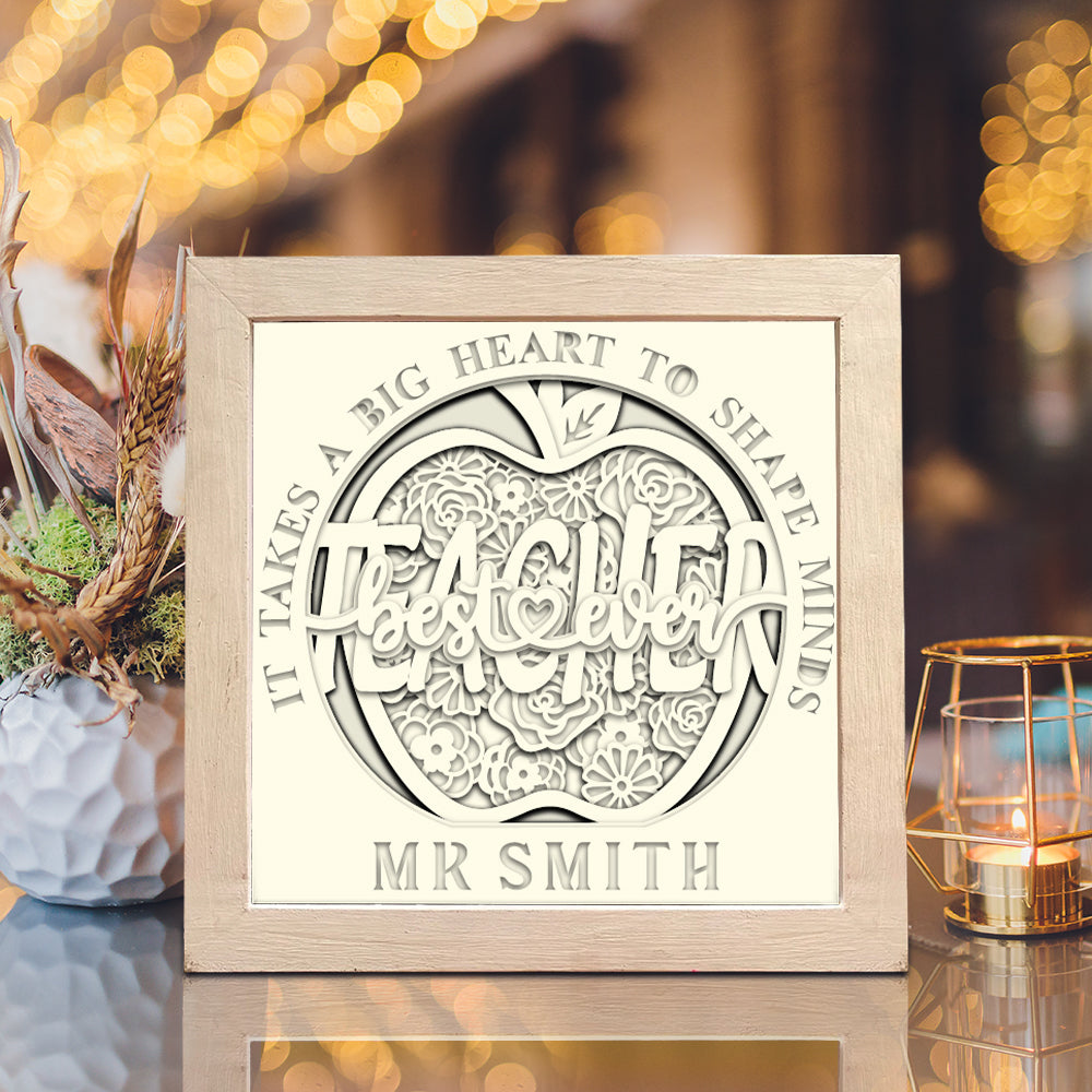 Teacher 2 – 3D Paper Cut Shadow Box File - Cricut File - (8x8 inches) - VEKTOR KRAFT