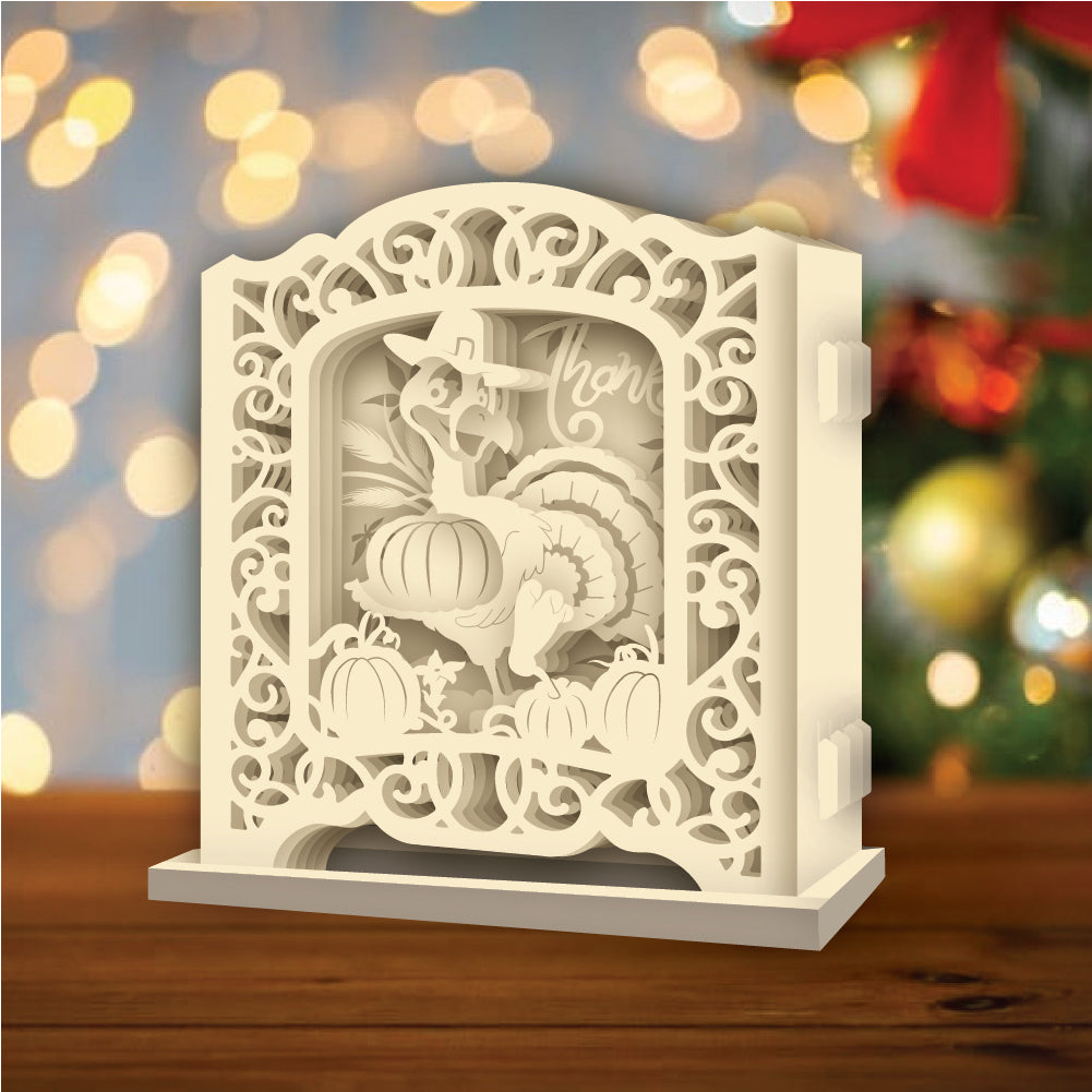 Thanksgiving Day 2 – 3D Pop-Up Card SVG File for Cricut & Silhouette