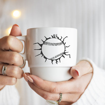 Cracked Glass Baseball - Cricut File - VEKTOR KRAFT