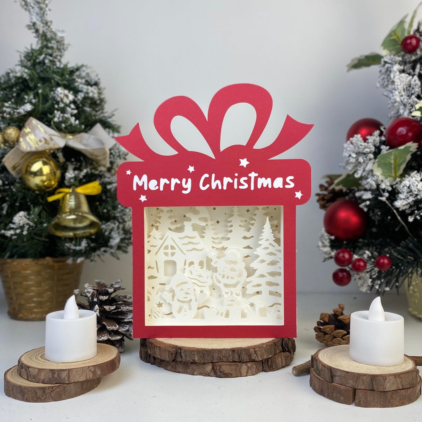 Christmas Snowman – 3D Box SVG File for Cricut & Silhouette