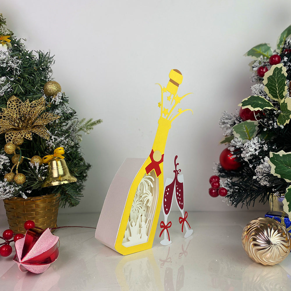 Firework – 3D Champagne Box  File - Cricut File - VEKTOR KRAFT