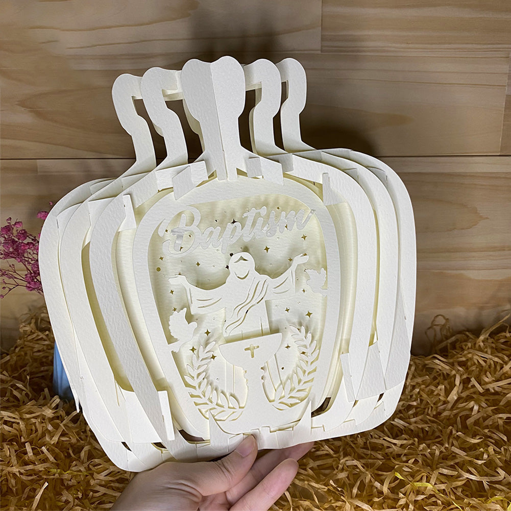Baptism – 3D Pop-Up Card SVG File for Cricut & Silhouette