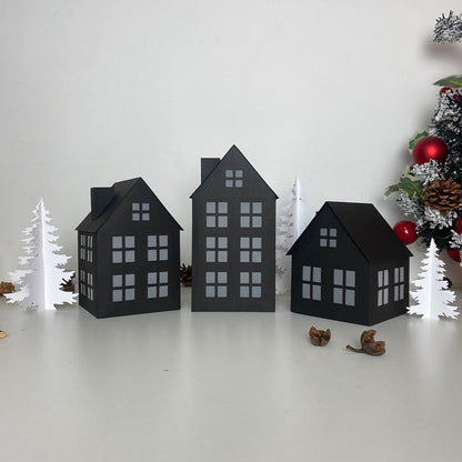 House Christmas – 3D Lantern SVG File for Cricut & Silhouette