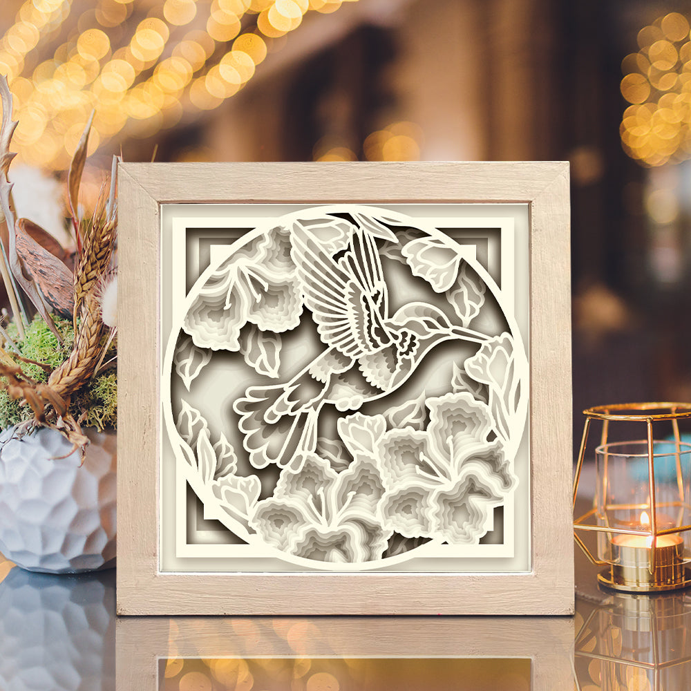 Hummingbird 6 – 3D Shadow Box SVG File for Cricut & Silhouette