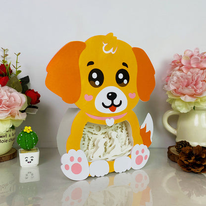 Dog And Mistress 2 – 3D Box SVG File for Cricut & Silhouette