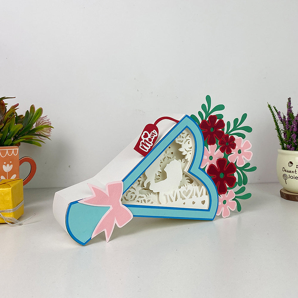 Love Mom – 3D Bouquet Box File - Cricut File - VEKTOR KRAFT