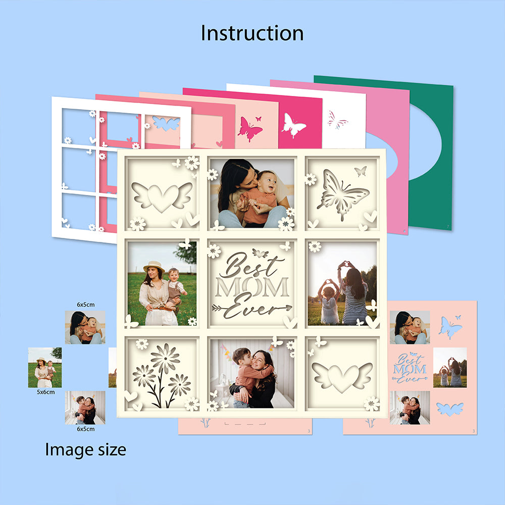 Best Mom Ever 4 – 3D Shadow Box SVG File for Cricut & Silhouette