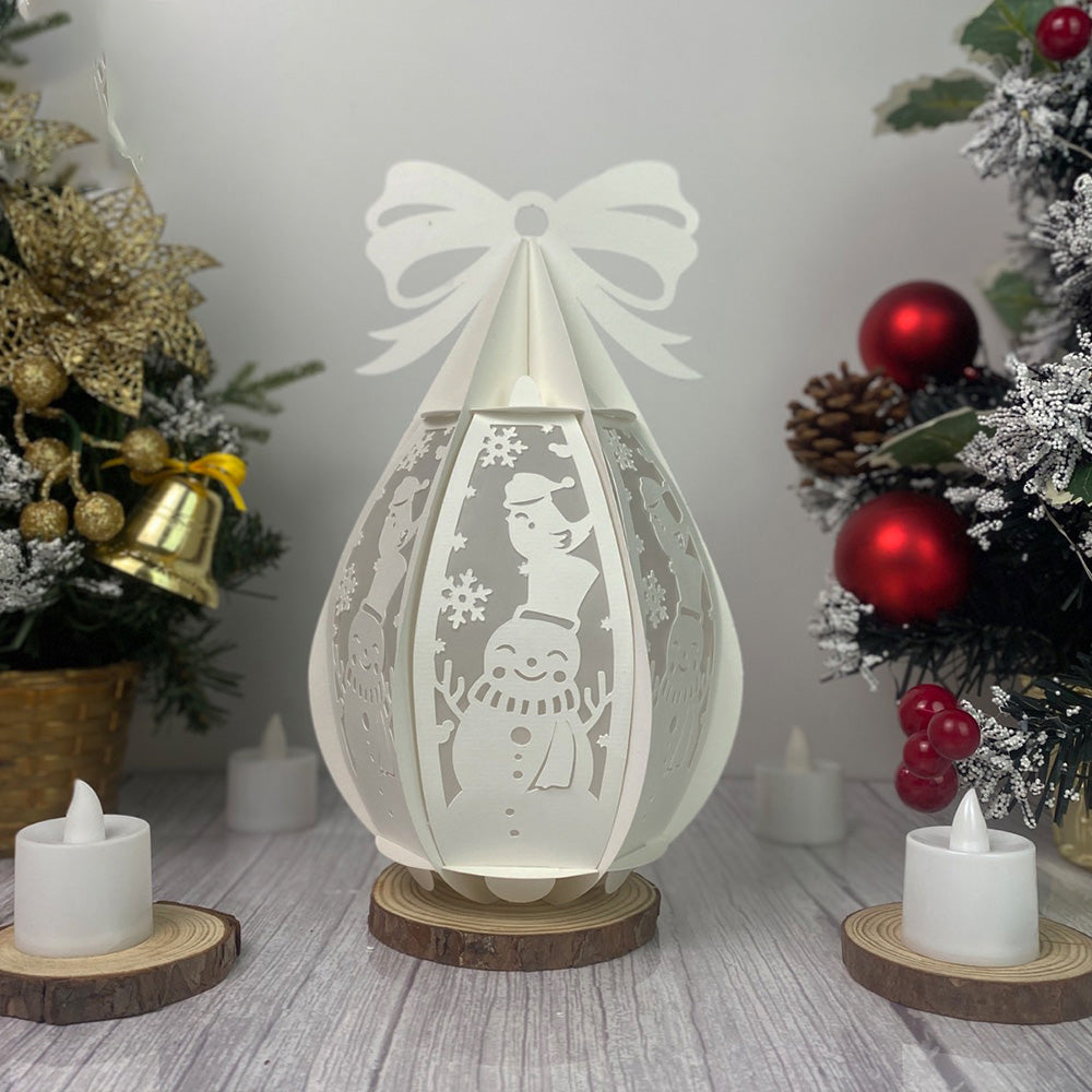 Snowman – 3D Lantern SVG File for Cricut & Silhouette