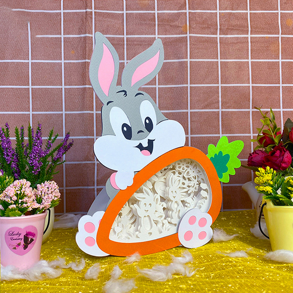 Bunny Easter 2  – 3D Carrot Box 3 File - Cricut File - VEKTOR KRAFT