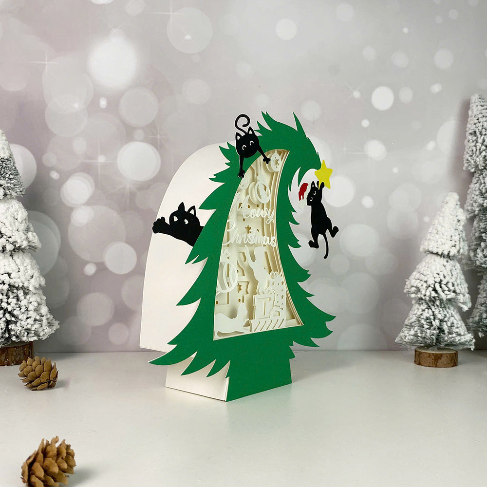 Christmas Cat – 3D Box SVG File for Cricut & Silhouette