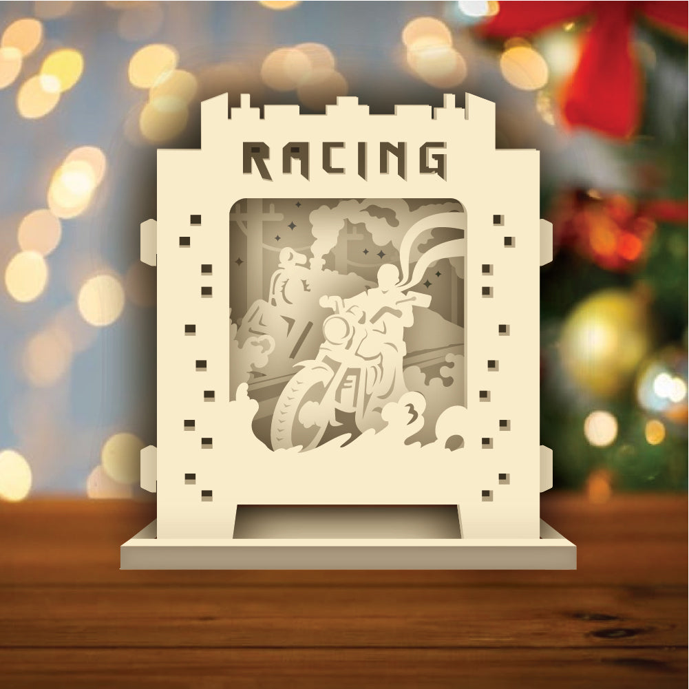 Racing – 3D Pop-Up Card SVG File for Cricut & Silhouette