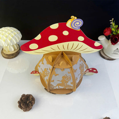 Mushroom Fairy - 3D Fairy Lantern File  - Cricut File  - VEKTOR KRAFT