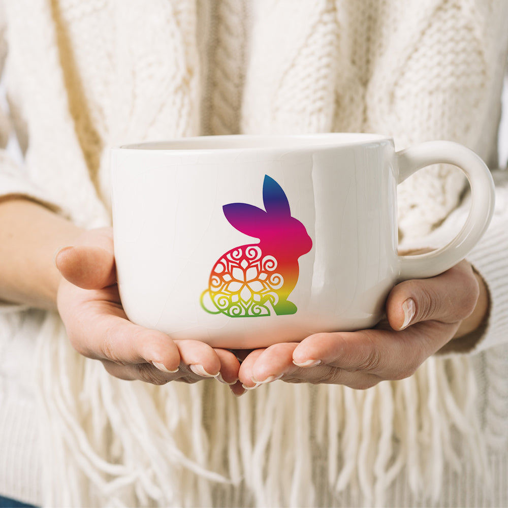 Bunny Spectrum Stickers – 3D Lightbox SVG File for Cricut & Silhouette