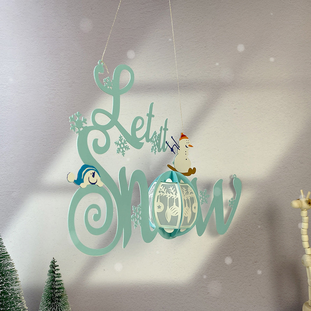 Let It Snow - 3D Christmas Lantern File - Cricut File  - VEKTOR KRAFT
