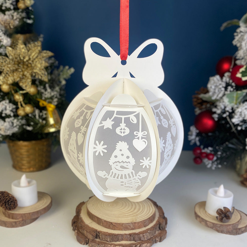 Snowman – 3D Lantern SVG File for Cricut & Silhouette