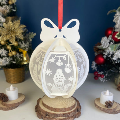 Snowman – 3D Lantern SVG File for Cricut & Silhouette